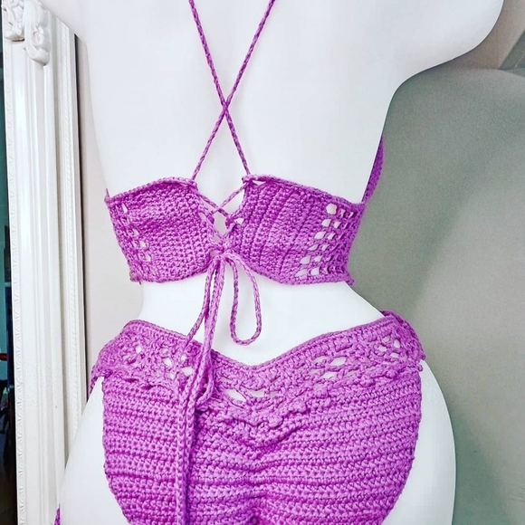 Luxury Handmade Crochet Swarovski Bikini - Picture 17 of 17
